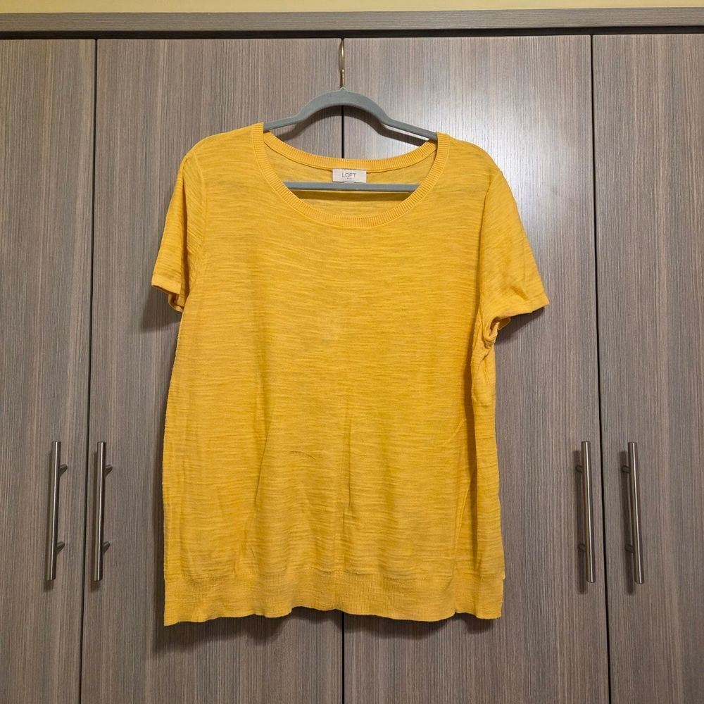 LOFT Sunny Yellow Short Sleeve Tee